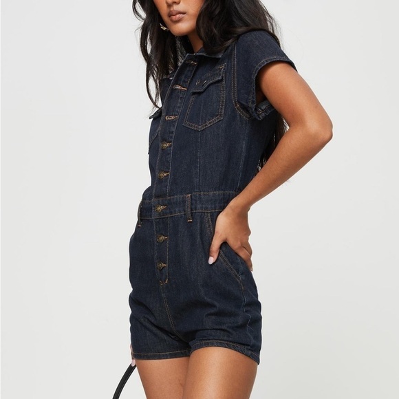 Princess Polly denim romper NWT size 8 - Picture 4 of 6